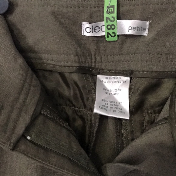 3/$40 Cleo Olive Green Blazer & Pant Suit; Sizes 4 Petite & 2 Petite; Vintage - Picture 13 of 13